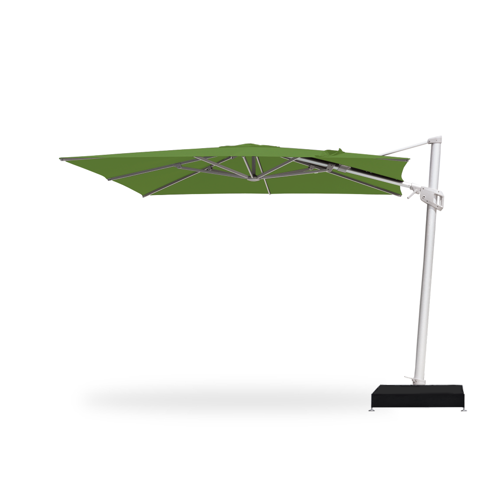 10×10 Cantilever 100 Series Umbrella in Macaw - Base Plate with Water Weights