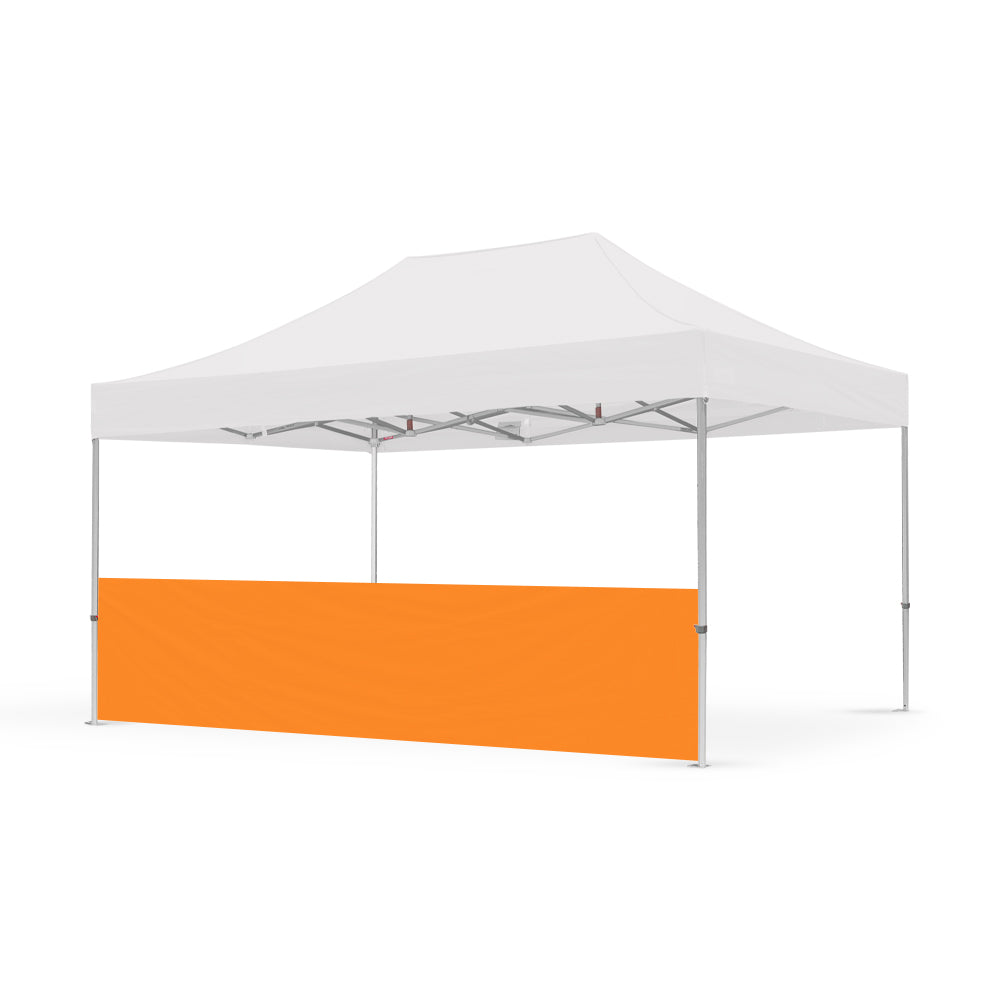 Extreme Marquees 4.5m orange half wall side panel designed for a canopy tent