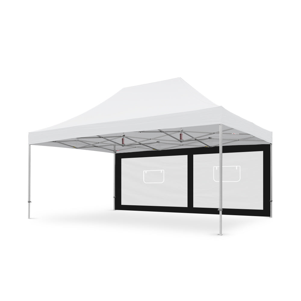 6m Tec Canopy Service Window Wall in Black - Extreme Canopy