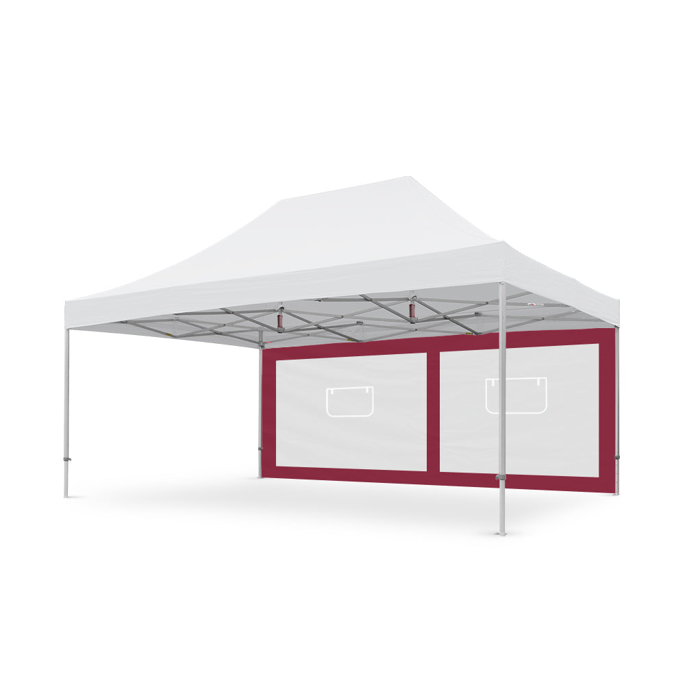 6m Tec Canopy Service Window Wall in Maroon - Extreme Canopy