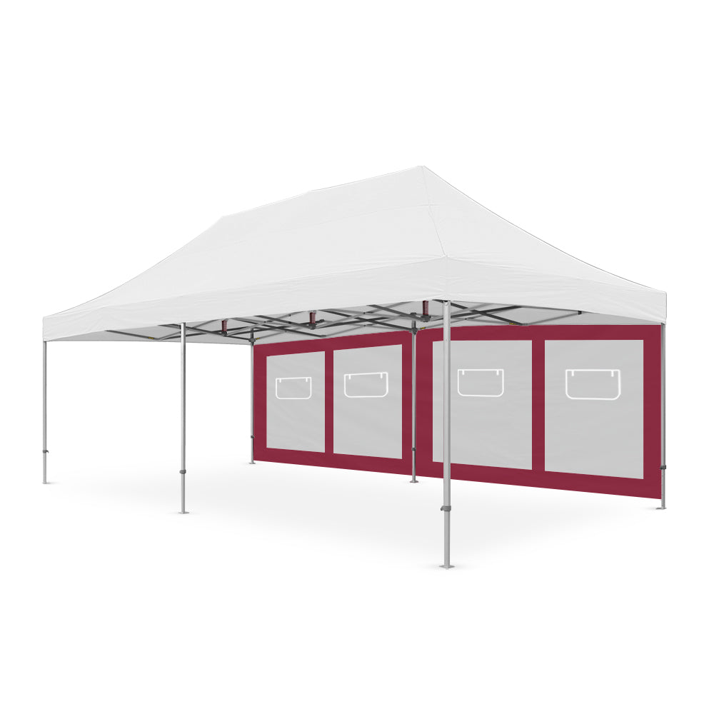 8m Canopy Service Window Wall in Maroon - Extreme Canopy