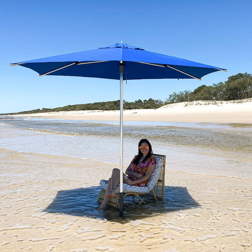 9' Diameter Classic Hexagonal Umbrella | Stylish Outdoor Shade