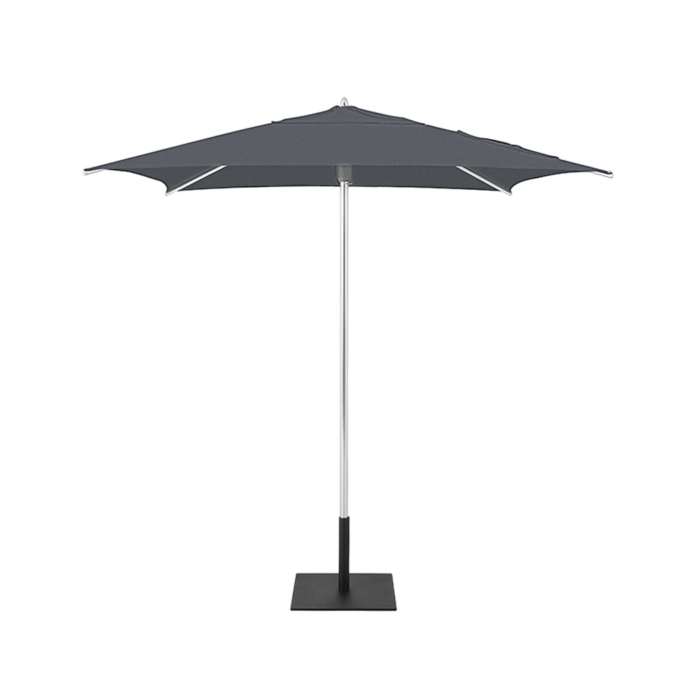 7x7 Classic Square Umbrella in Deep Gray with 26lb Steel Base