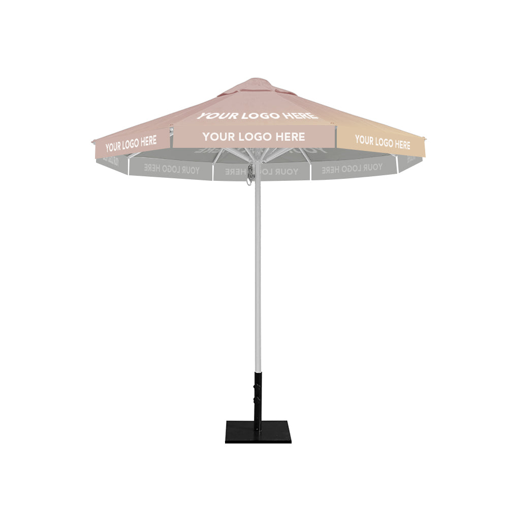 custom patio umbrella for ice tricycle 9ft Printed Trade Show Displays Trade Show House Net Weight 13.4 Lbs (6.1 kg) 8' dia. Custom Saville Octagonal