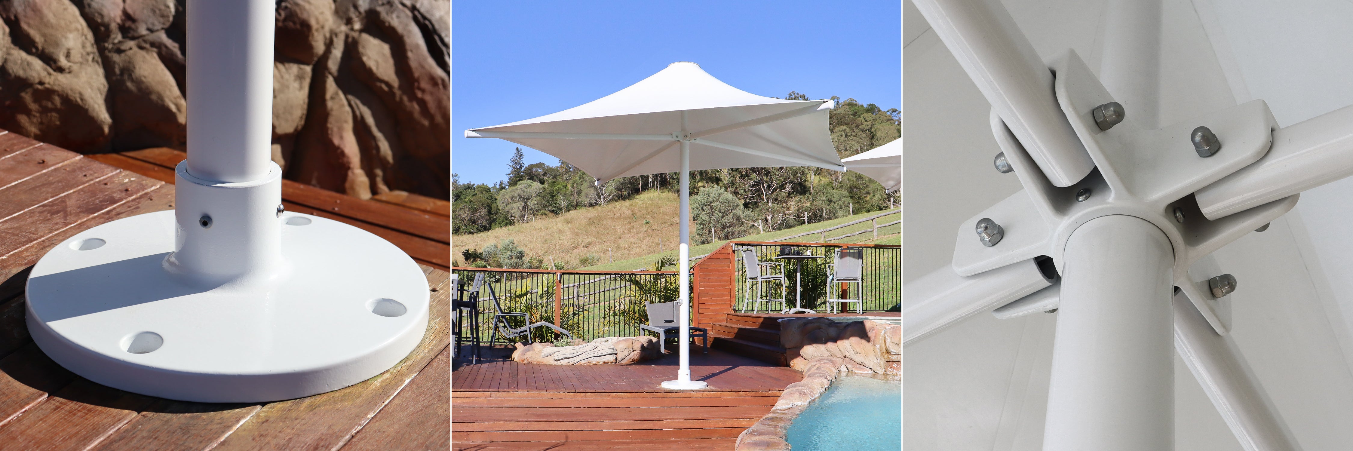 13' x 13' Ferrara 300 Umbrella | Durable Outdoor Shade Solution