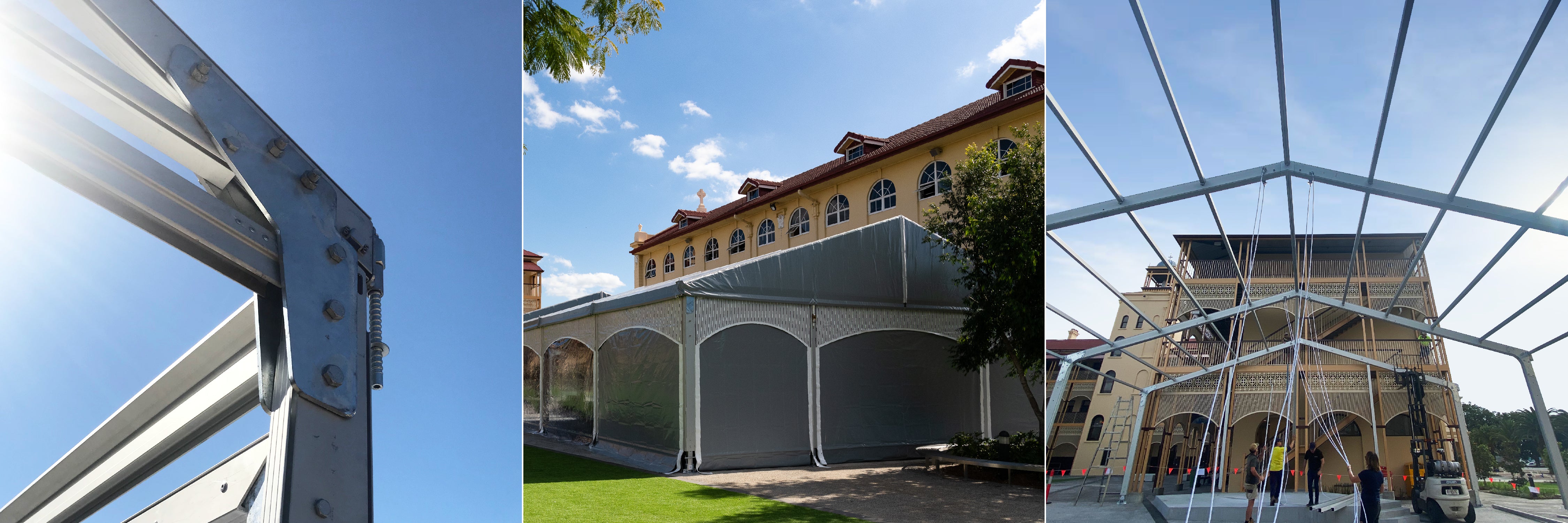 Stand Alone メッシュカットソー IVORY Crest Tent 82' Wide | Clear Span A-Frame | Extreme Canopy