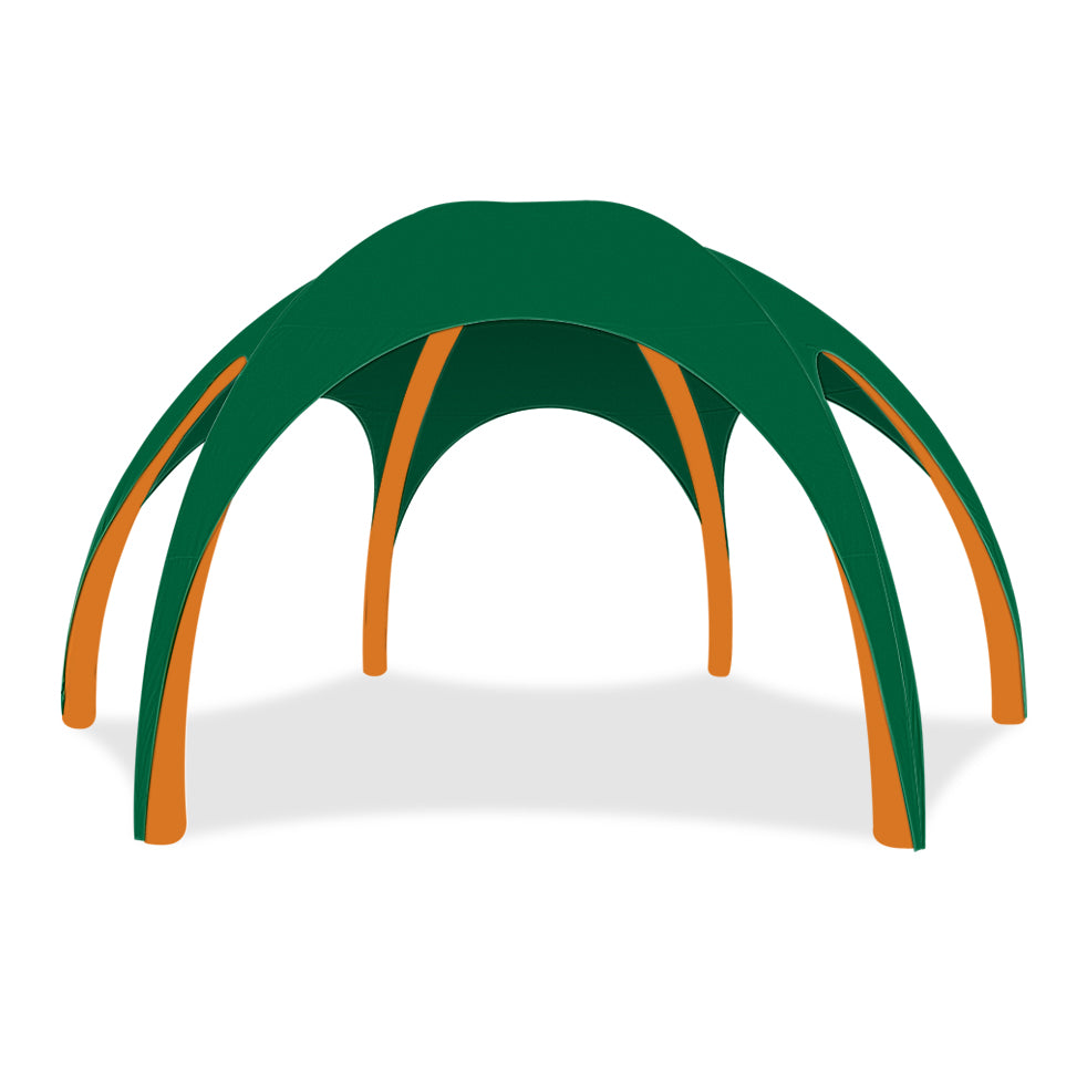 26ft Green Gamma High-Pressure Inflatable Tent in Orange Frame