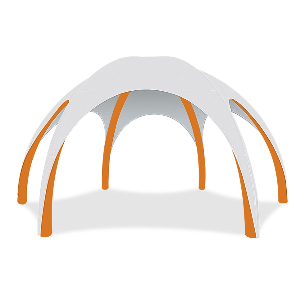 26ft White Gamma High-Pressure Inflatable Tent in Orange Frame