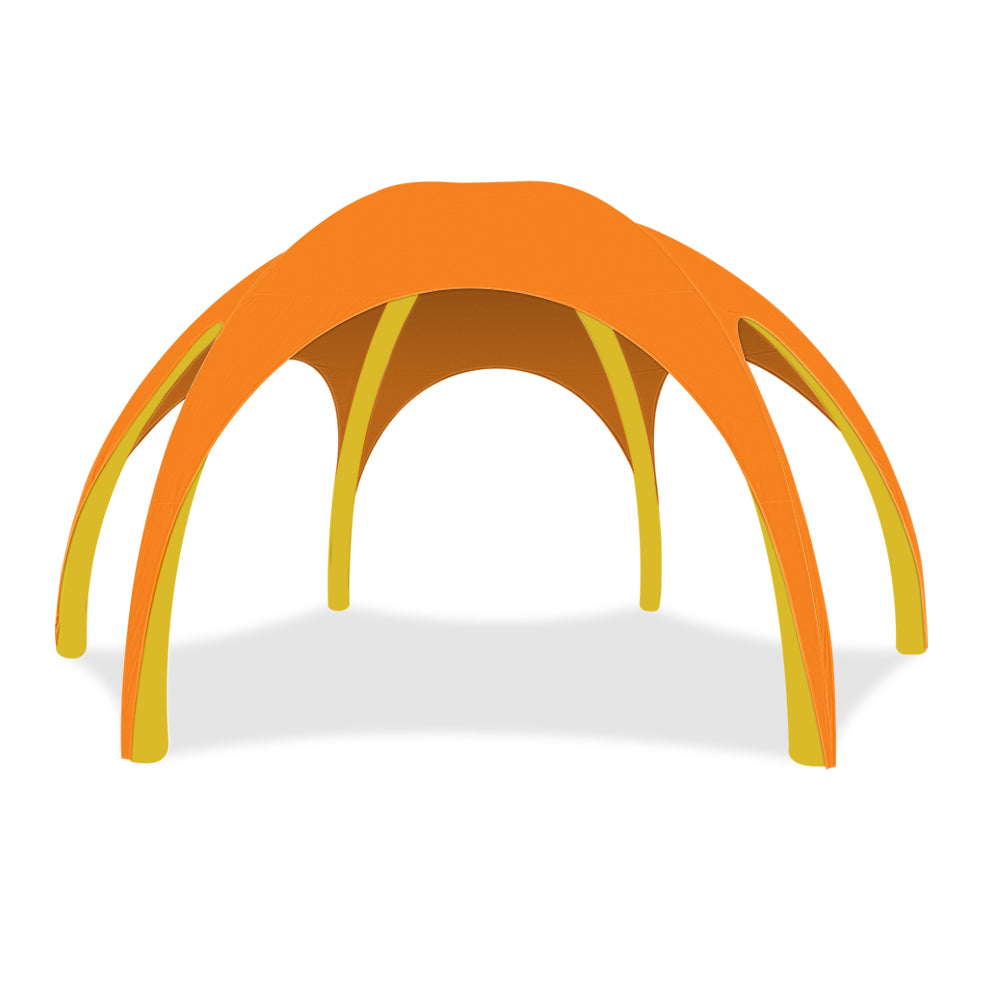 26ft Orange Gamma High-Pressure Inflatable Tent in Yellow Frame