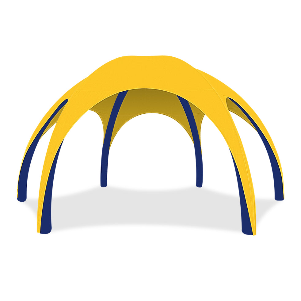 26ft Yellow Gamma High-Pressure Inflatable Tent in Blue Frame
