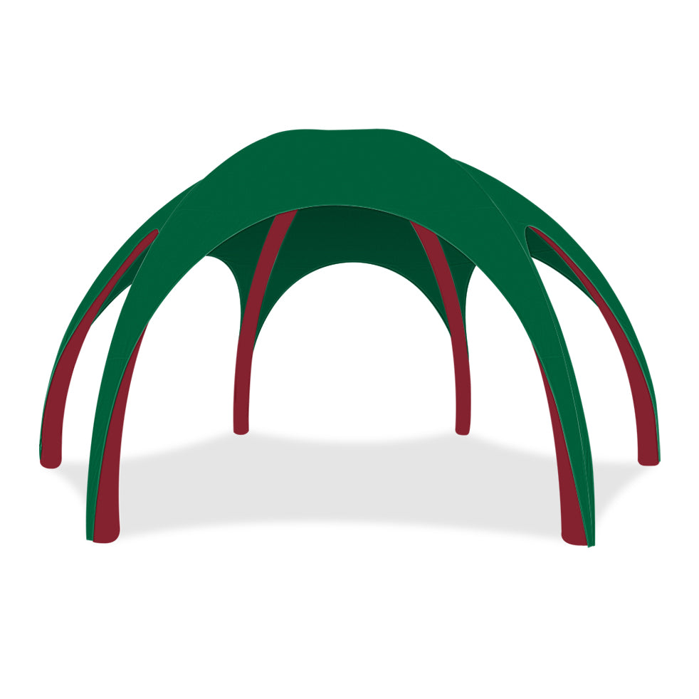 26ft Green Gamma High-Pressure Inflatable Tent in Red Frame