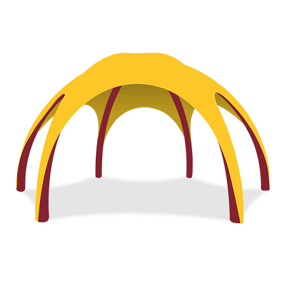 26ft Yellow Gamma High-Pressure Inflatable Tent in Red Frame