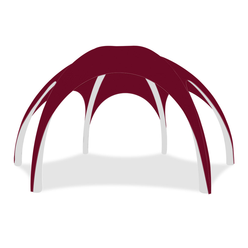26ft Maroon Gamma High-Pressure Inflatable Tent in White Frame