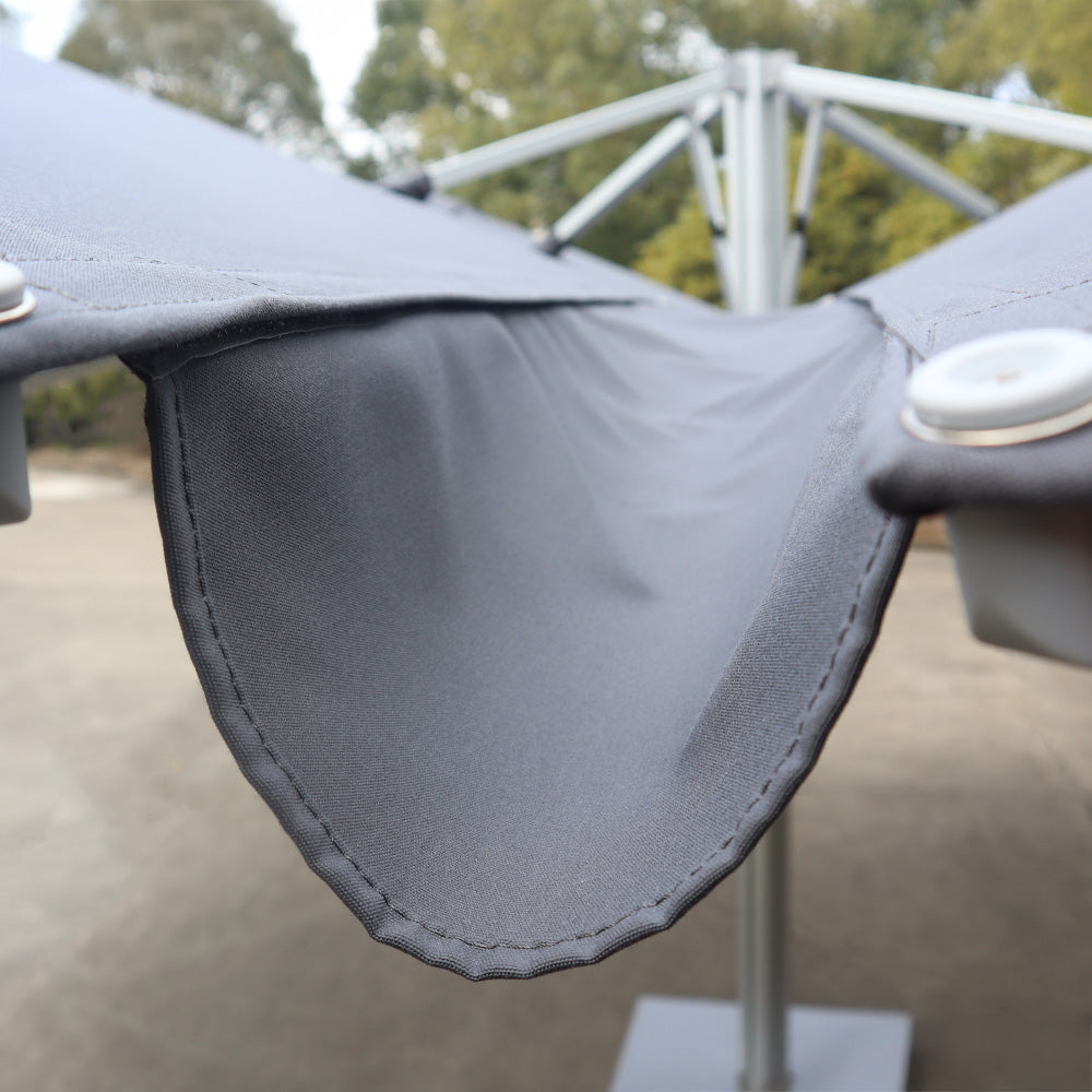 cantilever patio umbrella gray 10' x 10' Montilla 110 Cantilever Umbrella