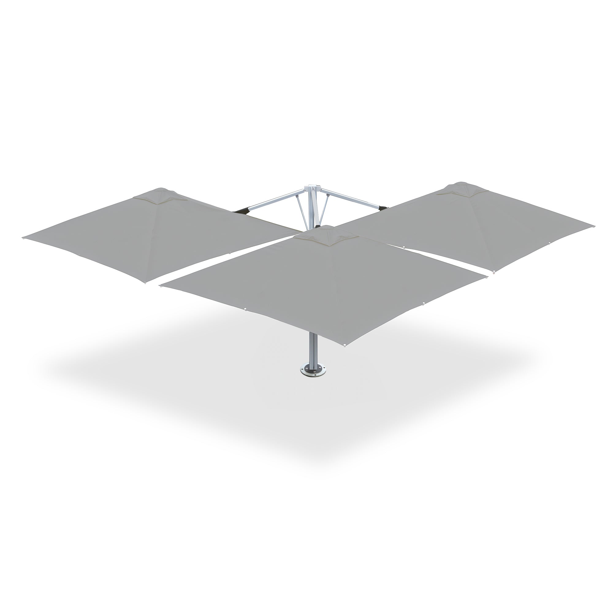 gray patio umbrellas 10' x 10' Montilla 110 Cantilever Umbrella