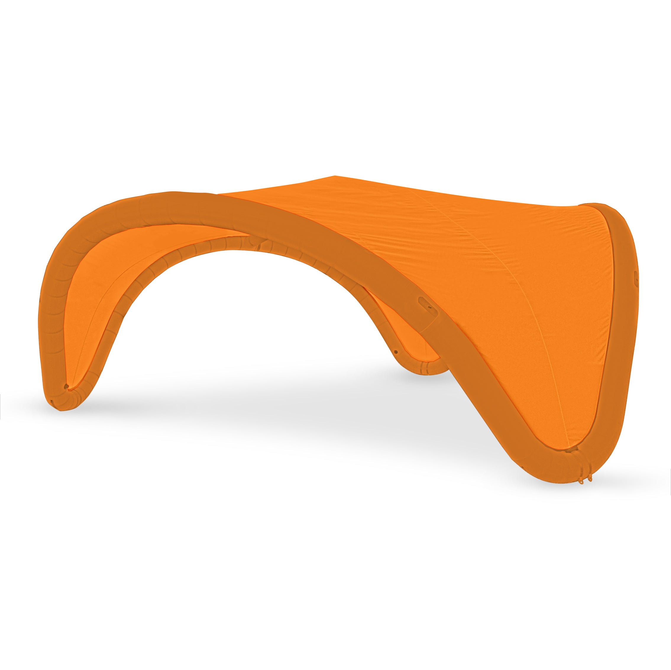 22' Omega inflatable canopy with orange frame and orange fabric cover by Extreme Canopy
