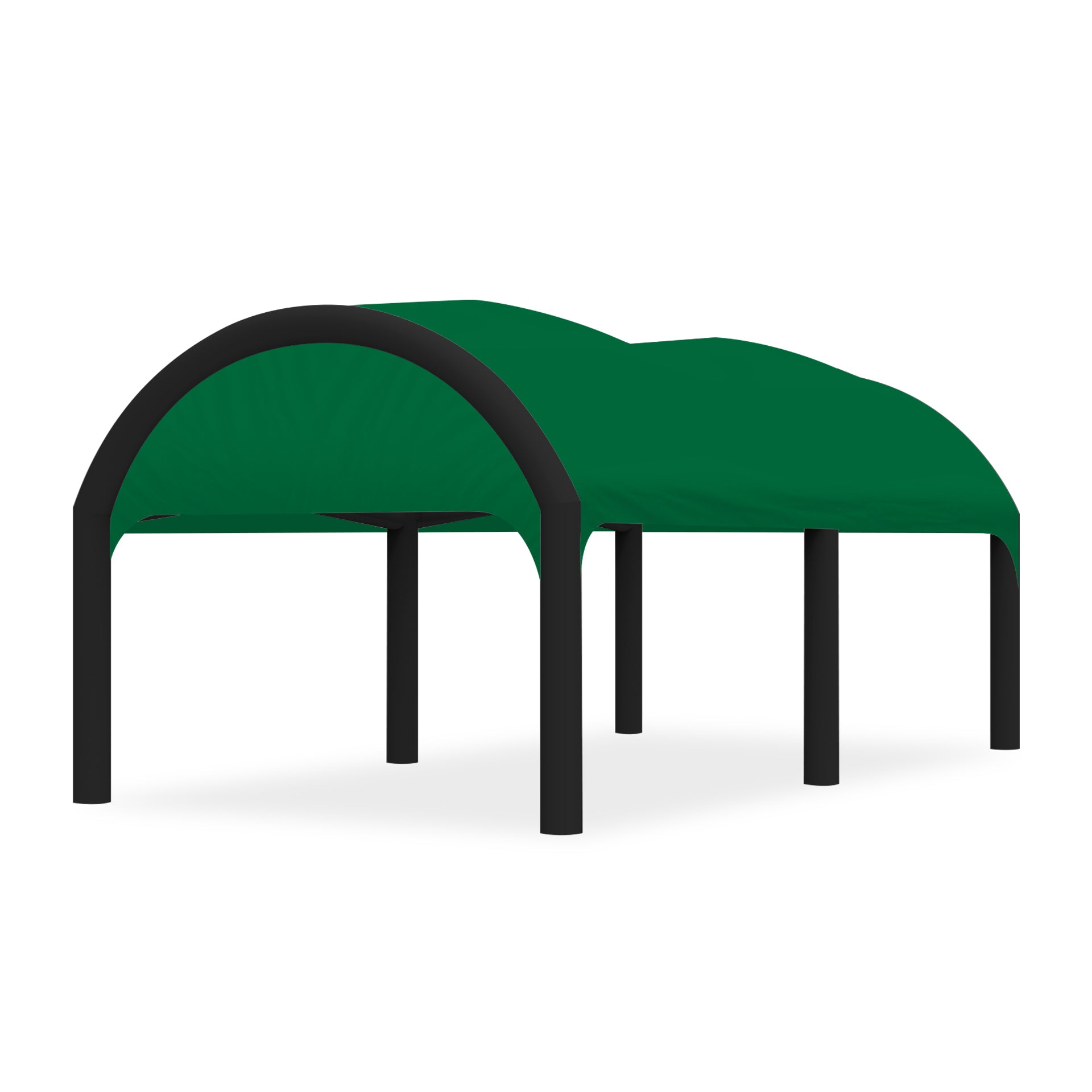 13x20 Polaris high-pressure inflatable tent in green with black frame