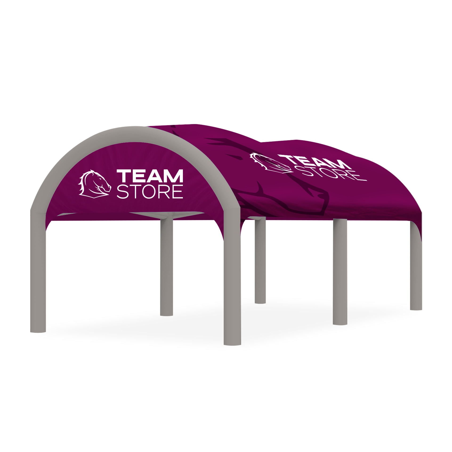 13x20 Custom Polaris High-Pressure Inflatable Tent with Gray Frame