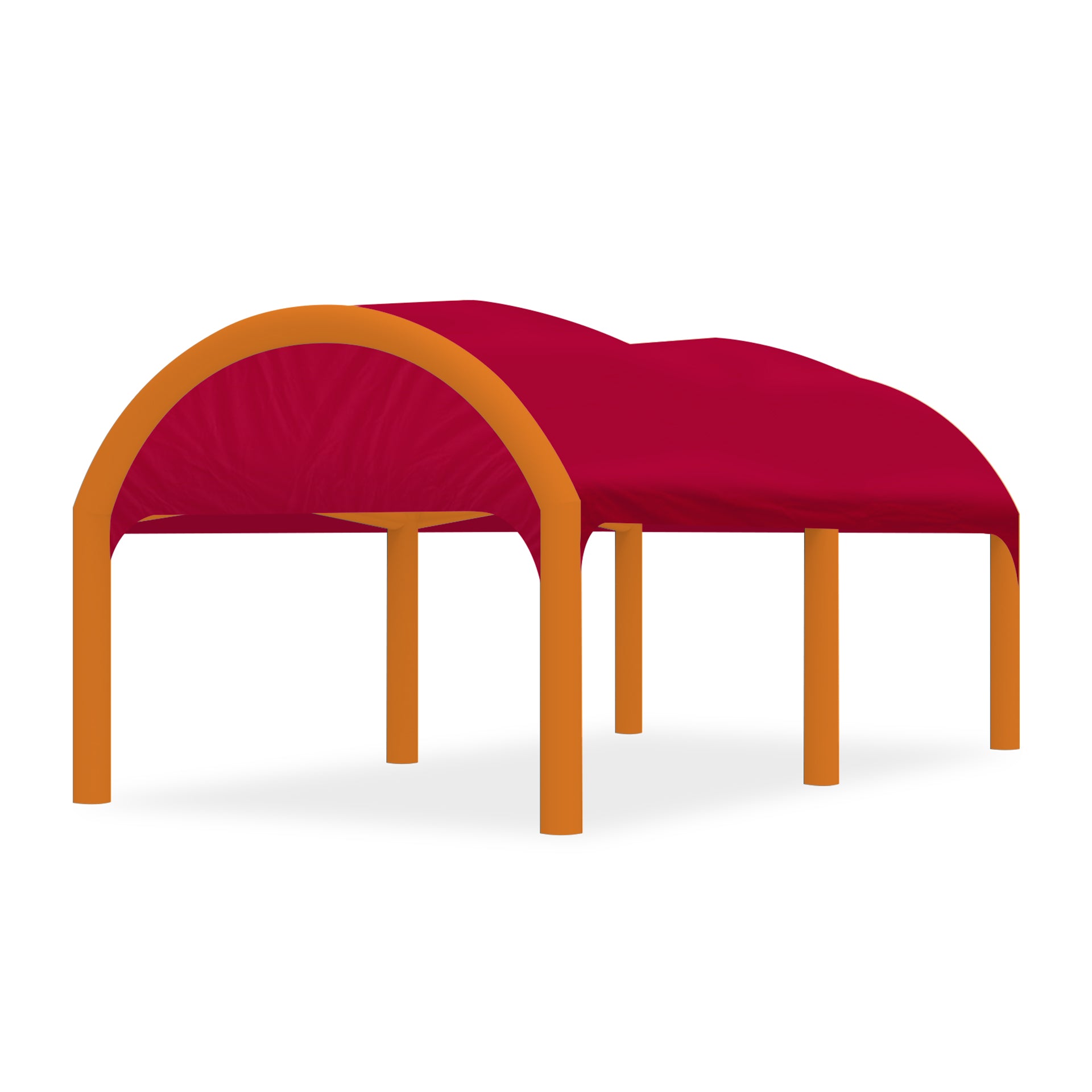 13x20 Polaris High-Pressure Inflatable Tent in Red with Orange Frame