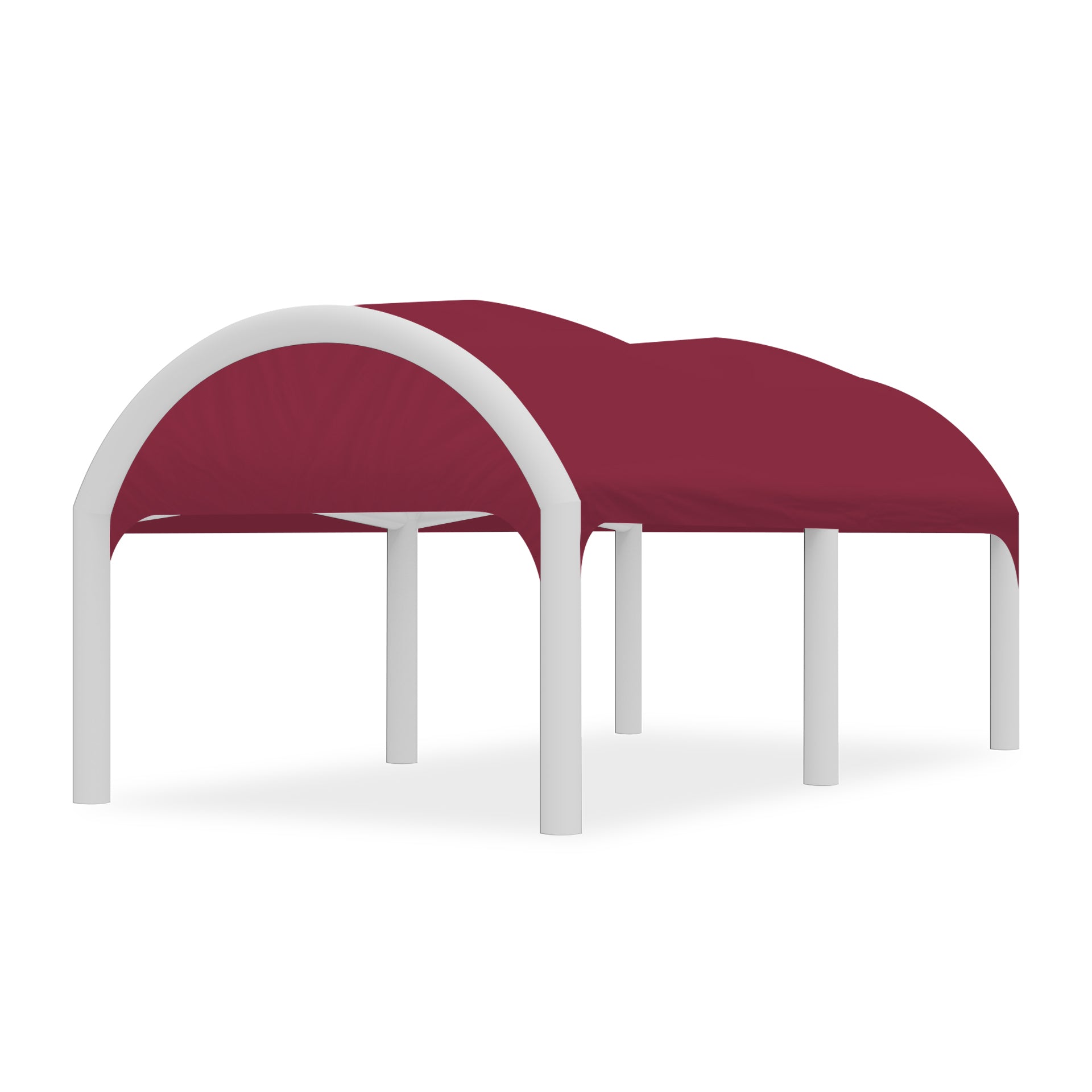 13x20 Polaris High-Pressure Inflatable Tent in Maroon with White Frame