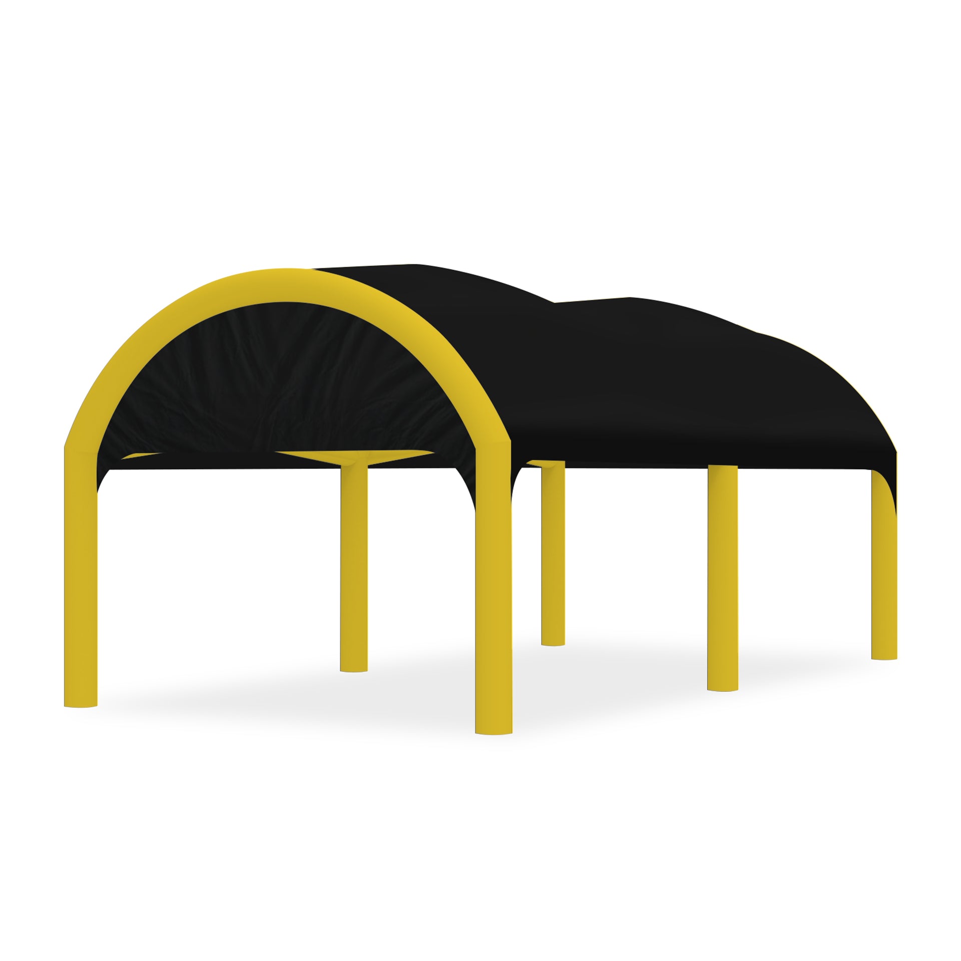 13x20 Polaris High-Pressure Inflatable Tent in Black with Yellow Frame