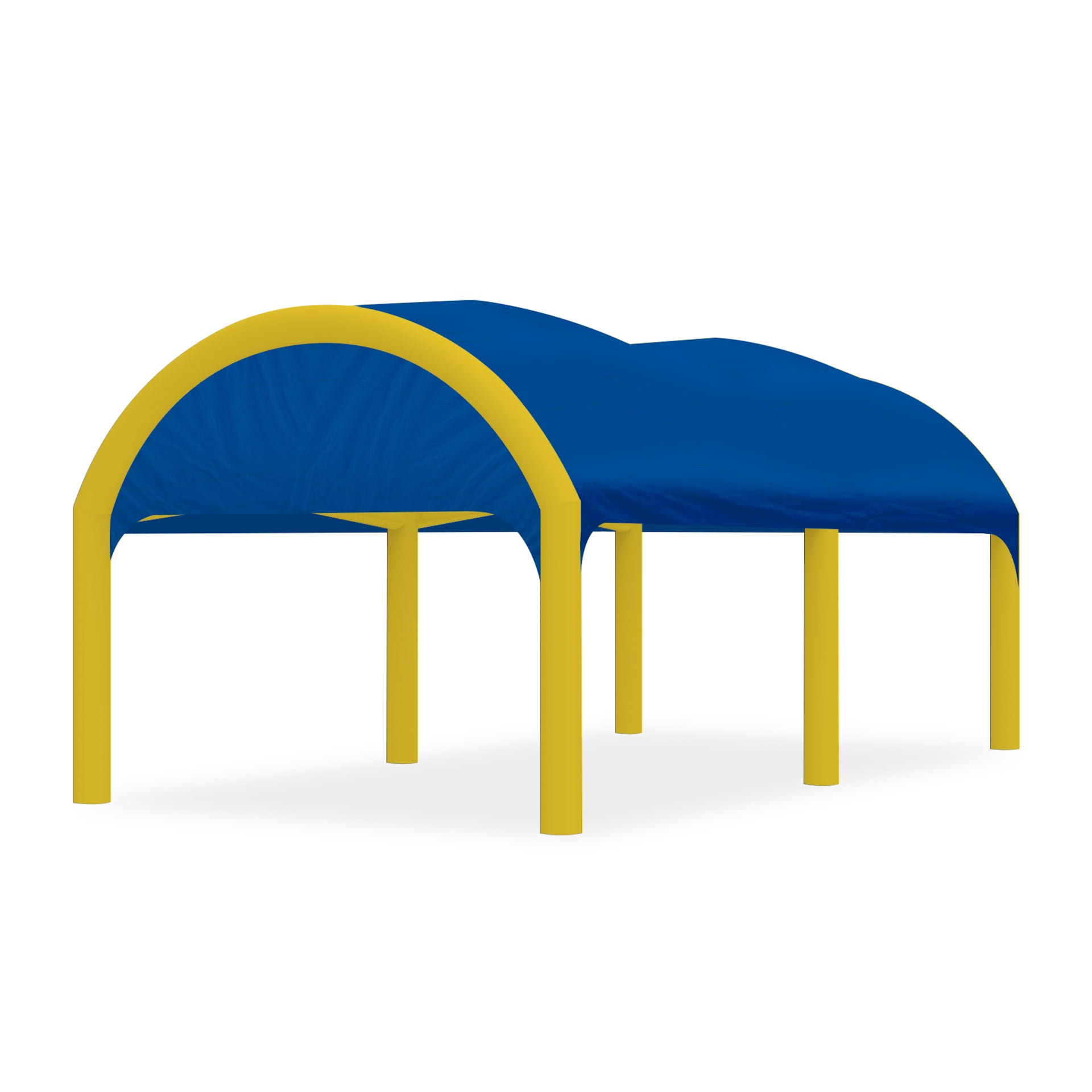 13x20 Polaris High-Pressure Inflatable Tent in Blue with Yellow Frame