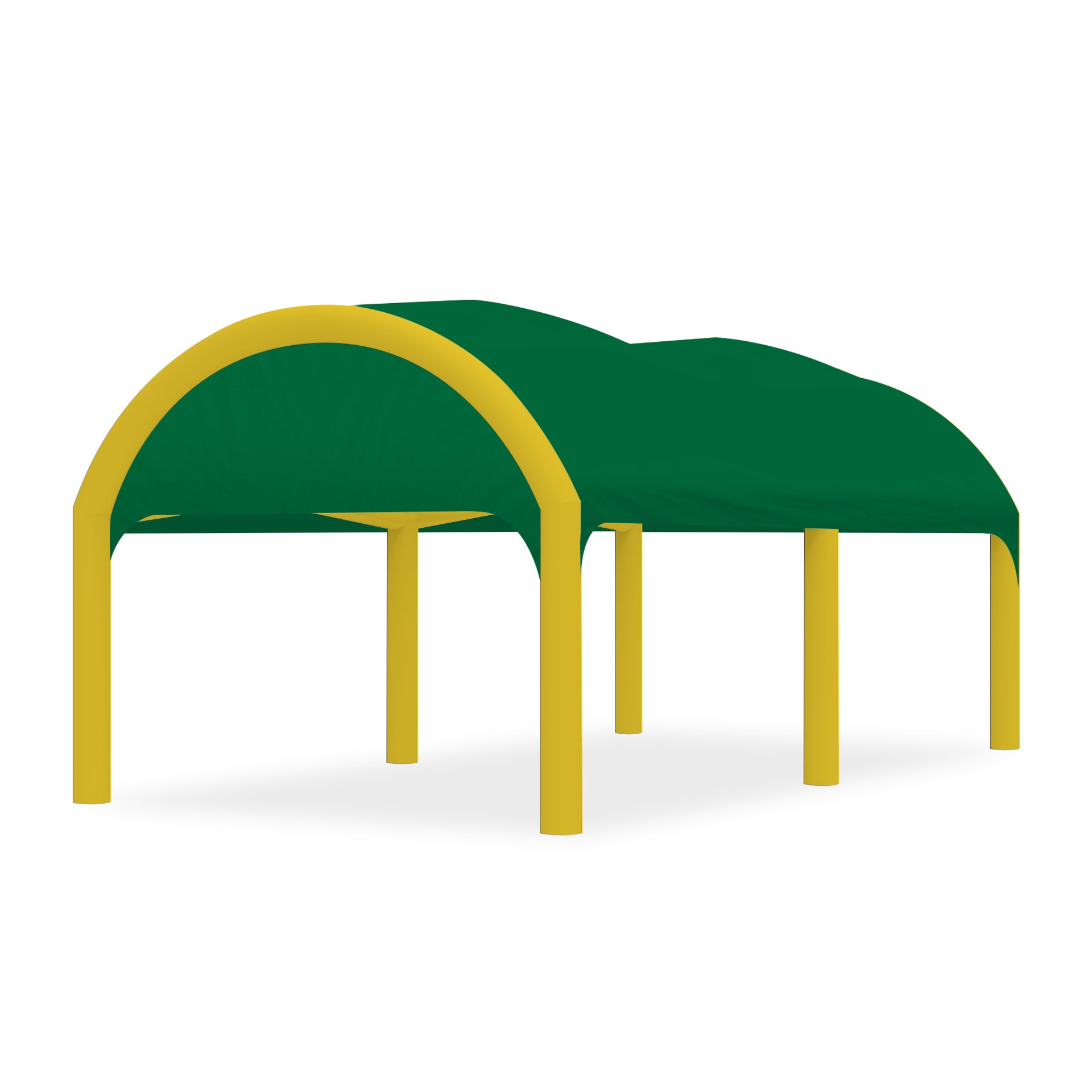 13x20 Polaris High-Pressure Inflatable Tent in Green with Yellow Frame