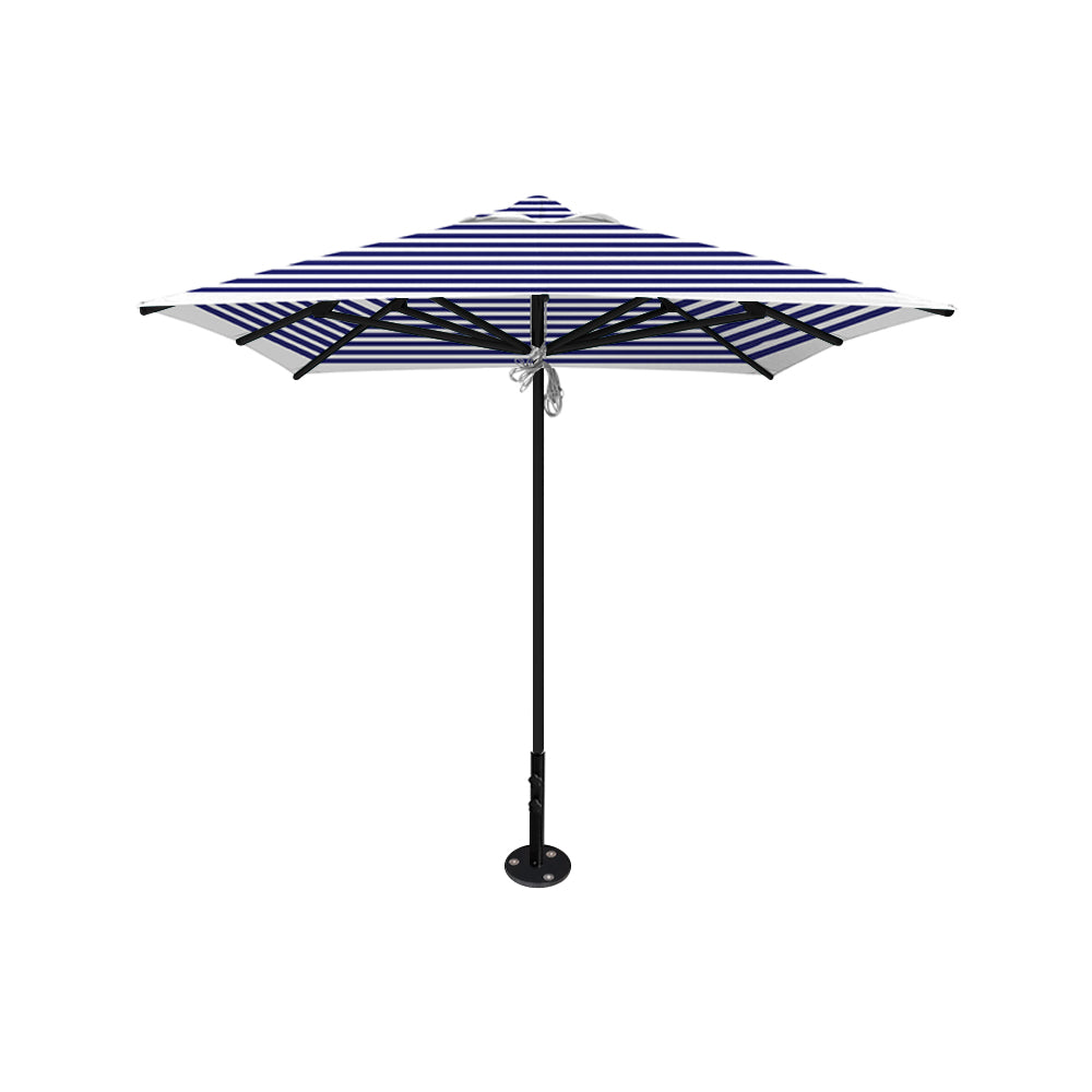 black and white patio umbrella 8' x 8' Saville Square Umbrella