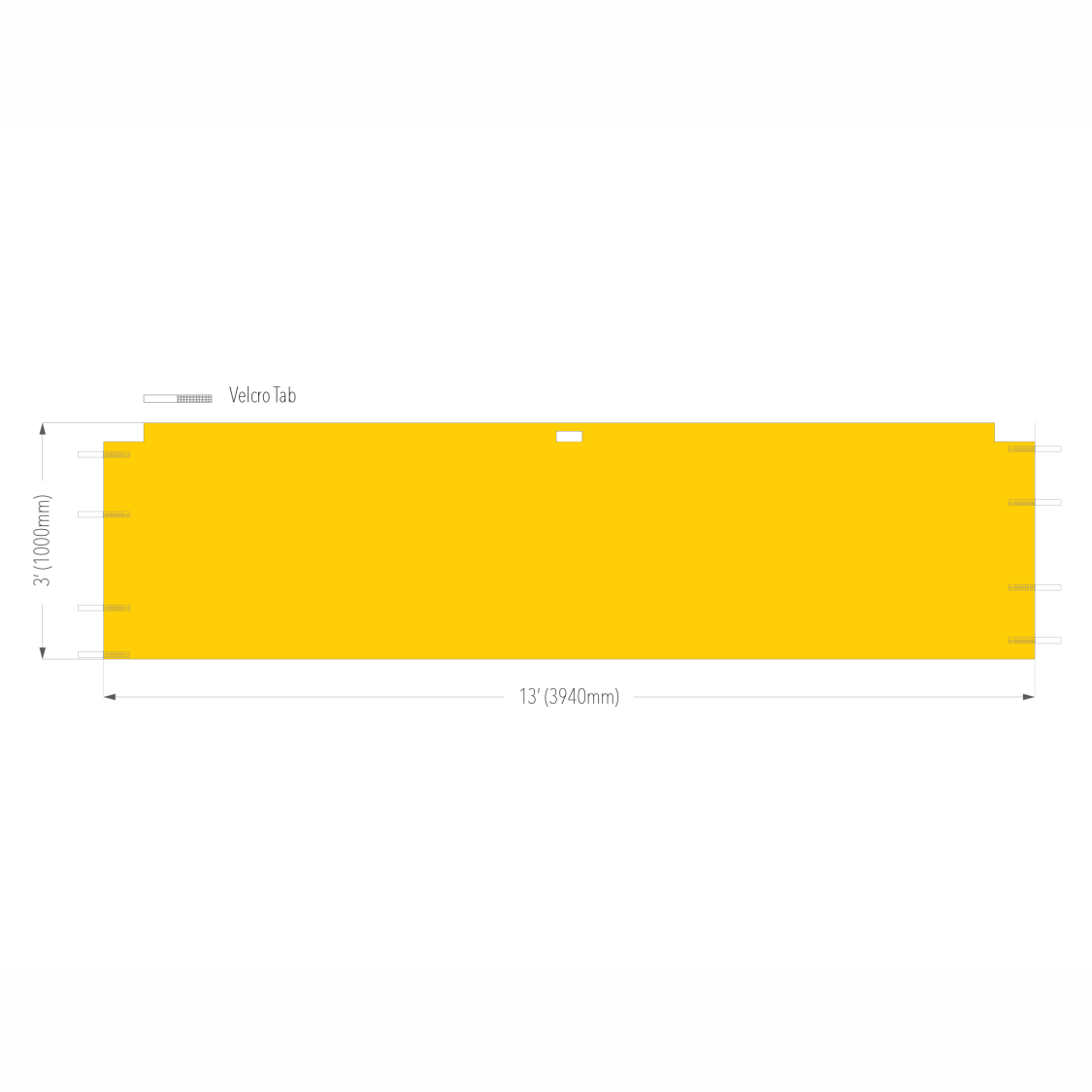 13' Printed Canopy Half Wall | Canopy Accessory
