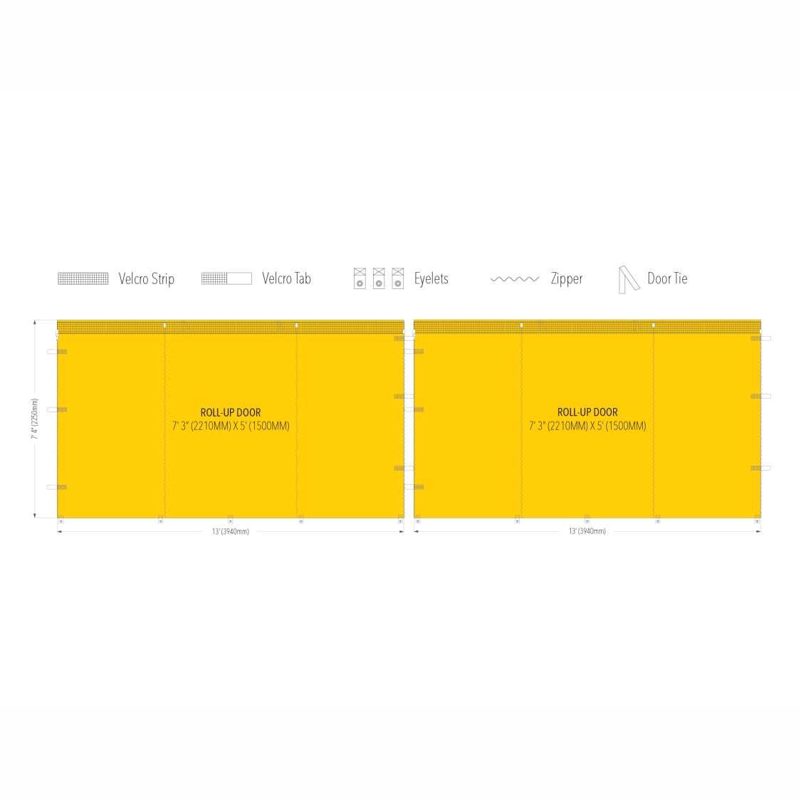 26' Canopy Door Wall | Canopy Accessory