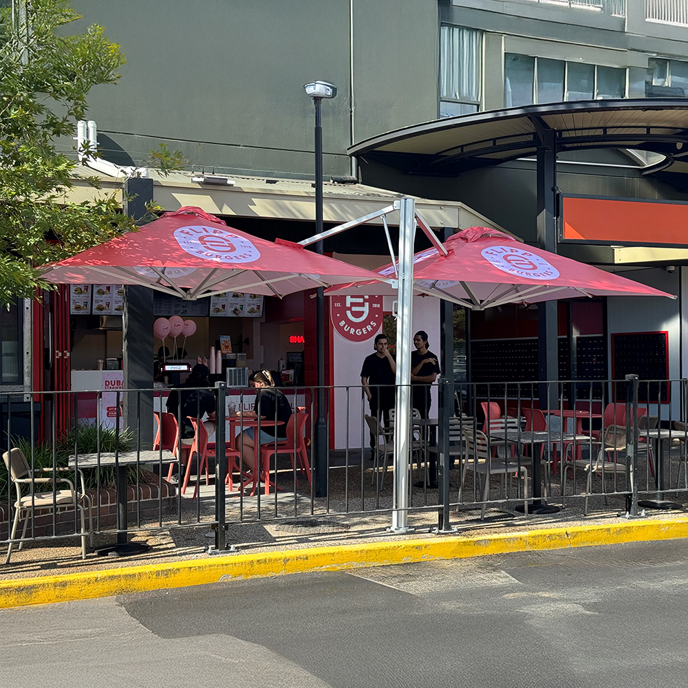 10' x 10' Multi Shade Pod Custom Cantilever | Umbrellas