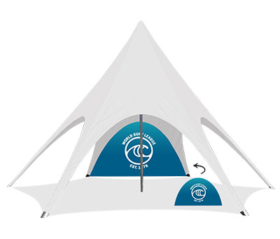 Star Shade Double Side Print Tent