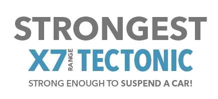 strongest x7 range tectonic strong enough to suspend a car logo