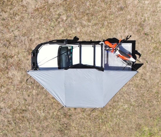 Aerial View of Car Awning