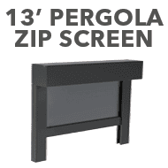 13' Pergola Zip Screen